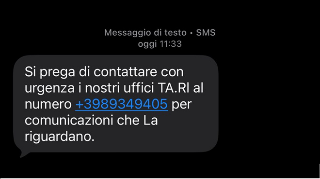 Allerta dei Comuni sulla truffa della Tari: non rispondete agli sms